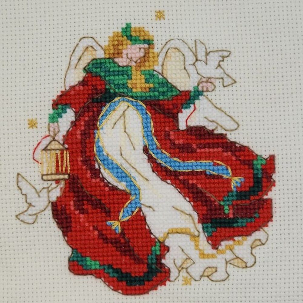 Set of 6 Mystical Angels completed cross stitch - Picture 7 of 15